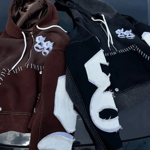 Conjunto Deportivo para Hombre, Estilo Urbano, con Apliques Bordados, Sudadera con Capucha y Pantalones, 100% Algodón de Alta Calidad - Product Image 5