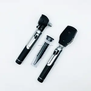 Kit de Otoscopio y Oftalmoscopio de Fibra Óptica Eléctrica |   Set de Examen de Oídos y Ojos ENT con 10 Puntas para Uso Médico Veterinario Clínico - Product Image 3