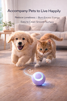 Proveedor de Juguetes Interactivos para Mascotas: Pelota Inteligente Rodante con Evitación de Obstáculos y Activación por Toque, Venta al Por Mayor