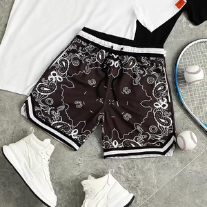 Nouveaux shorts de basket-ball en mesh pour hommes, motif paisley bandana, respirants, légers, shorts de sport pour la salle de sport - Product Image 2