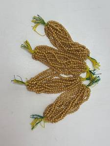 Perles en verre dorées à texture côtelée, finition métallique et design multi-brins pour la fabrication de bijoux, l'artisanat, les vêtements et les accessoires - Product Image 2