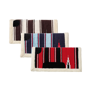 Vente en gros équestre 100% laine mérinos feutre Western tapis de selle taille haute léger avec design tissé coloré ODM approvisionnement - Product Image 1