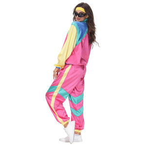 Conjunto Deportivo Y2K para Niñas, Color Rosa y Azul Neón, Sudadera con Cremallera Completa y Pantalones, Ligero, Informal, para Primavera - Product Image 6