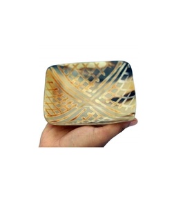 ถาดเขาสัตว์ดีไซน์สวยงาม งานฝีมือทำมือ 100% คุณภาพสูง ขัดเงาอย่างดี ถาดเสิร์ฟทำจากเขาควาย ราคาดี - Product Image 1