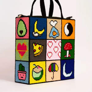 Bolso de Mano Artesanal de Lujo Indio, Multicolor, con Cuentas, Forma de Baguette, Duradero, Estilo Étnico, Casual, Bolsos Promocionales - Product Image 5