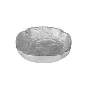 silver finished metal aluminum food serving bowl for hotel restaurant and bar - Product Image 3