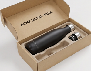 Botella de Acero Inoxidable Premium con Diseño Esmaltado en Negro y Plata, Perfecta para Hidratación Diaria, Gimnasio, Yoga, Viajes y Regalos - Product Image 5