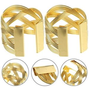 Anillo de Servilleta Metálico Único para Decoración Creativa de Mesa, Mejora el Ambiente de la Cena con un Brillo Metálico Sutil - Product Image 6