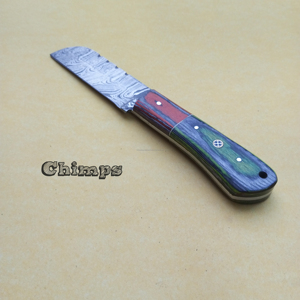 ปลอกหนังด้ามมีดล่าสัตว์เหล็กดามัสกัสทำด้วยมือปรับแต่งได้ตามต้องการ - Product Image 1