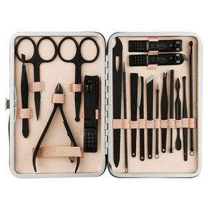 Juego de manicura y pedicura duradero, resistente a la decoloración, de acero, para el cuidado personal de las uñas, estilo moderno. - Product Image 1