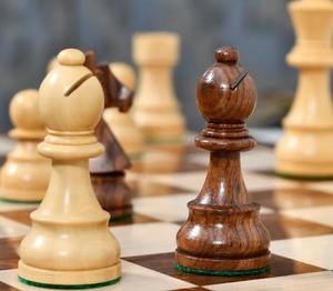 Juego de ajedrez profesional Staunton Tournament Chessmen de 3.75 pulgadas con rey de madera Sheesham al mejor precio - Product Image 1