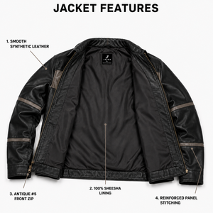 Veste en cuir synthétique pour homme sur mesure, avec empiècements contrastés, fermeture éclair, style streetwear décontracté, color blocking, OEM, marque privée - Product Image 6