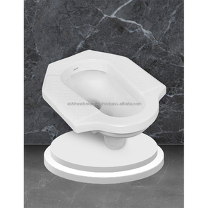 โถสุขภัณฑ์แบบนั่งยอง เซรามิก รุ่น Ergonomic Comfort Pan  ติดตั้งบนพื้น สำหรับห้องน้ำ  รุ่นส่งออก 7004 อินเดีย OEM - Product Image 1