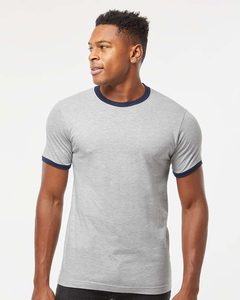 <b>Retro</b> Ringer T <b>Shirt</b> <b>Mens</b> Cotton Contrast Trim Short Sleeve Casual Vintage Streetwear Custom Tee - Product Image 3