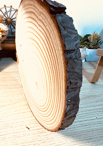 Rodajas de madera de pino pintadas a mano ecológicas, patrón de planta Art Deco, paquete de varias piezas para adornos y regalos de arte de pared de cumpleaños - Product Image 6