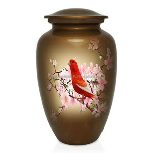 Urna de cremación conmemorativa para cenizas humanas Funeral Adulto con diseño de pájaro Cardenal Urna de cremación 200 Cubic - Product Image 6
