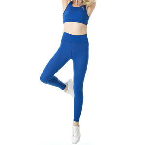 Ensemble 2 pièces de leggings de yoga Bnice en dentelle unie pour femme, taille haute, sans couture, effet push-up, pour fitness et entraînement - Product Image 1