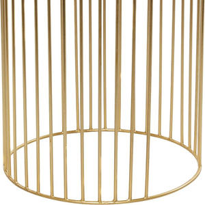 Juego de 3 macetas metálicas para interiores y exteriores, color oro satinado, decoración moderna con estilo de maceta dorada, juego de 3 macetas metálicas para plantas de interior. - Product Image 2