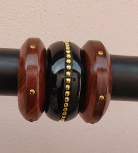 Brazaletes de Madera de Mango Personalizados, Estilo Religioso, Forma Redonda, Brazalete con Cristal a Buen Precio - Artesanía Natural - Product Image 3