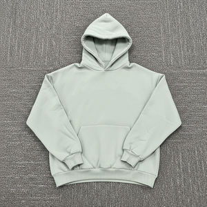 Sweat-shirts à capuche pour hommes grandes tailles, style streetwear, tissu respirant, épaules tombantes, manches longues, vêtements décontractés, sweats à capuche unis pour hommes - Product Image 2