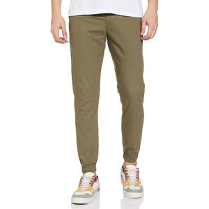 Pantalones Deportivos Sólidos para Hombre, Mezcla de Algodón y Poliéster, Sensación Suave como la Mantequilla, Pantalones de Estar por Casa con Cierre de Cordón y Bolsillos Laterales - Product Image 1