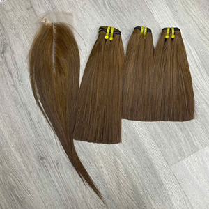 Cheveux humains vietnamiens couleur brun miel, lisses comme des baguettes, haute qualité, super double drawn, prix de gros - Product Image 4