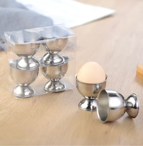Porte-œufs en acier inoxydable sur mesure, gadget de cuisine pour œufs durs, support pour petit-déjeuner en acier, prix de gros - Product Image 5