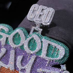 จี้เงินแท้ 925 คุณภาพสูง ประดับเพชรโมอิสซาไนต์ สไตล์ฮิปฮอป หรูหรา แฟชั่นแบบ Iced สำหรับผู้ที่รักการสะสมเครื่องประดับเงินแท้ที่ได้รับการรับรอง - Product Image 5