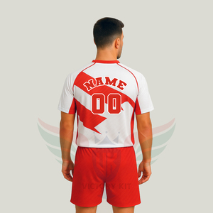 Conjunto de Uniforme de Fútbol Personalizado Canadá 2026 para Hombre y Mujer, Rojo y Blanco, Transpirable, de Secado Rápido, Ropa Deportiva OEM ODM - Product Image 3