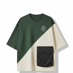 เสื้อยืดทรงบ็อกซี่สำหรับกิจกรรมกลางแจ้ง ผ้าถักนิตติ้ง 100% ผ้าฝ้าย ระบายอากาศได้ดี สวมใส่สบาย เหมาะสำหรับไลฟ์สไตล์แฟชั่นผู้ชาย - Product Image 1