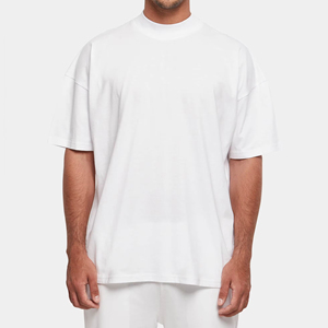 T-shirt de fitness pour homme de haute qualité, coupe ajustée, logo imprimé, 100% coton et polyester, séchage rapide et respirant, vêtements pour homme - Product Image 1