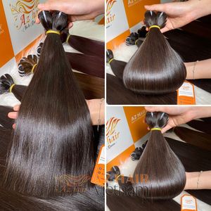 Extensions de cheveux humains naturels noirs 1B bruts vierges, à cuticule alignée, prêt à être expédié, grand stock - Product Image 4