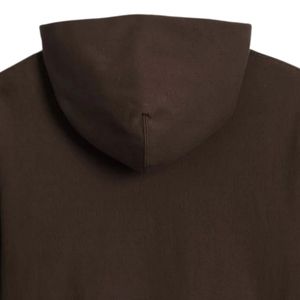 Sweat-shirt à capuche en molleton coupe décontractée couleur marron chocolat, en mélange de coton doux, pull à capuche décontracté, chaud, unisexe, streetwear - Product Image 4
