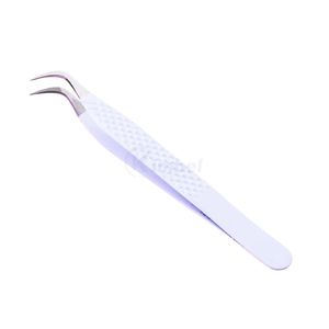 Pince à cils professionnelle en acier inoxydable Blue Plasma pour extensions de cils volume, haute précision, pour usage en salon - Product Image 1