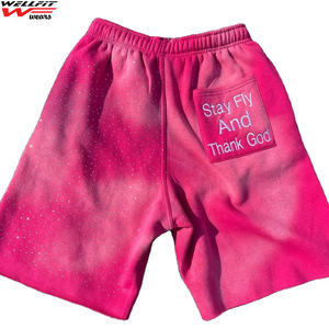 Men's Casual Cotton <b>Fleece</b> Solid Knitted Mid Waist <b>Shorts</b>-Quick Dry Breathable Eco-Friendly Drawstring Embroidery Private Label - Product Image 5