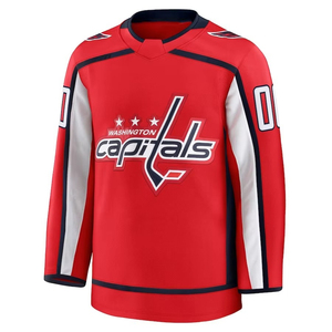 Maillot de hockey sur glace personnalisé à manches longues, chemise de sport athlétique avec logo, nom et numéro - Product Image 1