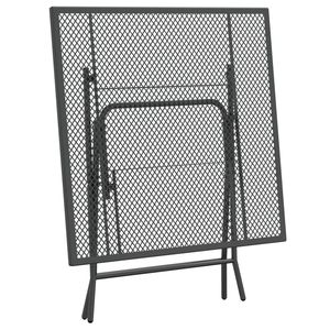 Ensemble de salle à manger de patio 3 pièces anthracite avec maille en métal déployé Collection de meubles d'extérieur durables - Product Image 6