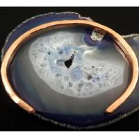 N.S OVERSEAS NS-CB-0865 Brazalete de Cobre Puro Sólido Martillado a Mano Personalizable de Calibre Extra Grueso y de Moda