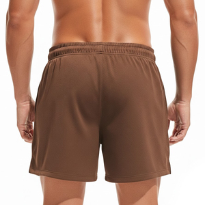 Pantalones cortos deportivos transpirables de malla para hombre, con cordón en la cintura, de secado rápido, para correr, en venta en línea. - Product Image 2