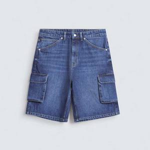 Shorts en jean décontractés classiques pour homme, prêts pour le week-end, légers, inspirés des créateurs, style cargo, coupe moderne, logo personnalisé OEM - Product Image 1