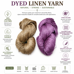 Pelotes de fil de coton biologique peigné de qualité supérieure pour le tricot, le tissage, le crochet, la broderie, les travaux textiles, matière première durable - Product Image 6