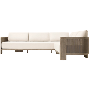 Modern Luxury <b>Outdoor</b> Sectional <b>Sofa</b> Set Solid Teak Waterproof Cushion Patio Lounge Couch With Elegant Rope Detail Design - Product Image 1