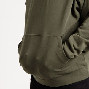 Sudadera con capucha 100% algodón, lisa, para hombre, de gran tamaño, con logotipo personalizado e impresión. - Product Image 5