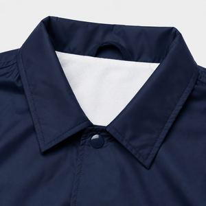 เสื้อแจ็คเก็ตโค้ชสีกรมท่าสำหรับผู้ชายจาก Northward Supply Co ทรงปกติ คอปกพับได้ กันลม สวมใส่สบายๆ สำหรับฤดูใบไม้ร่วง - Product Image 4