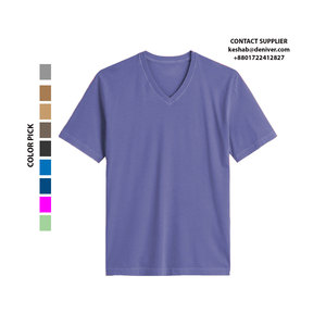 Verano 100% algodón orgánico suave sólido manga corta Jersey cuello redondo bolsillo delantero camiseta hombres camiseta mejor precio camisetas - Product Image 4