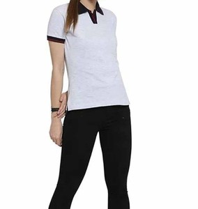 Nouvelles chemises Oxford tricotées élégantes et respirantes pour femmes, décontractées, unies, anti-plis, séchage rapide, polyester/coton 220g, manches courtes - Product Image 4