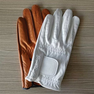 White Microfiber Golf Glove Right Hand Adjustable Wrist <b>Strap</b> Non Slip Unisex Sports Glove - Product Image 6