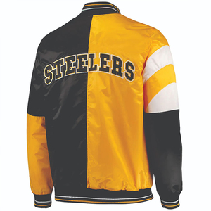 Stand Collar Outerwear Winter Polyester Satin Bomber <b>Jackets</b> High Street Wear Classic Style Satin Varsity <b>Jacket</b> for Men's - Product Image 6