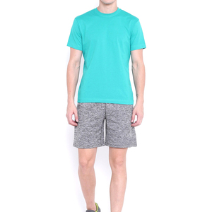 เสื้อยืดคอกลมแขนสั้นผู้ชายผ้าฝ้ายแท้ 100% สกรีนโลโก้ด้านหน้าสองสี แบบ OEM สั่งทำได้ ระบายอากาศ แห้งเร็ว เหมาะสำหรับออกกำลังกาย - Product Image 1