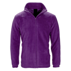 Chaqueta de Forro Polar Verde Oscuro para Hombre, Cierre Completo, Cuello Alto, Estilo Casual para Otoño, Corte Regular, Material de Poliéster - Product Image 3